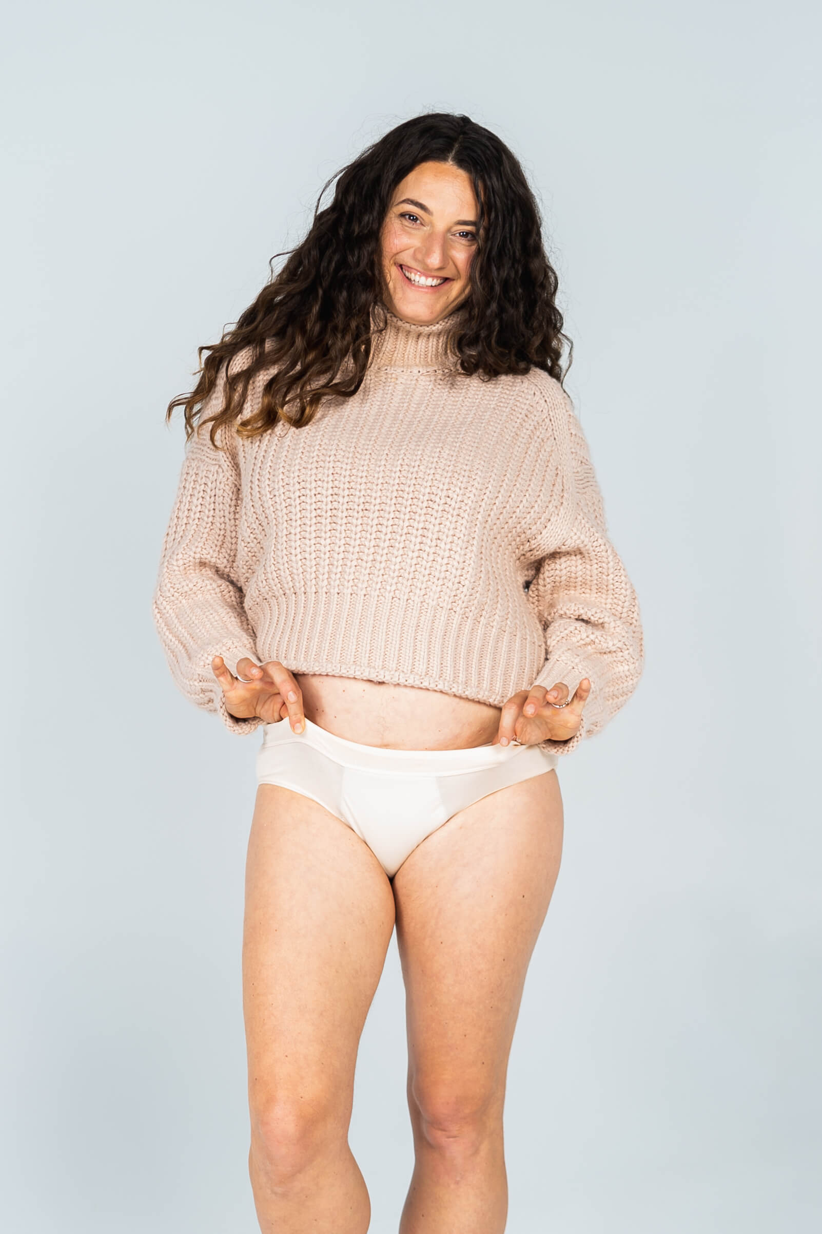 Lady wearing eco pants