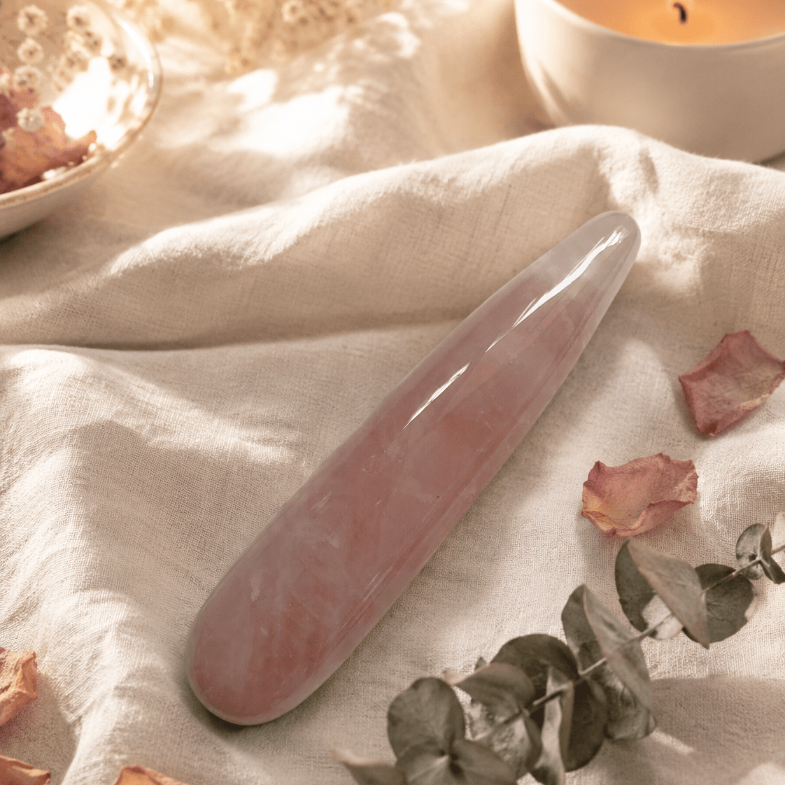 Love Stone Curve Crystal Wands - Yoni Wand