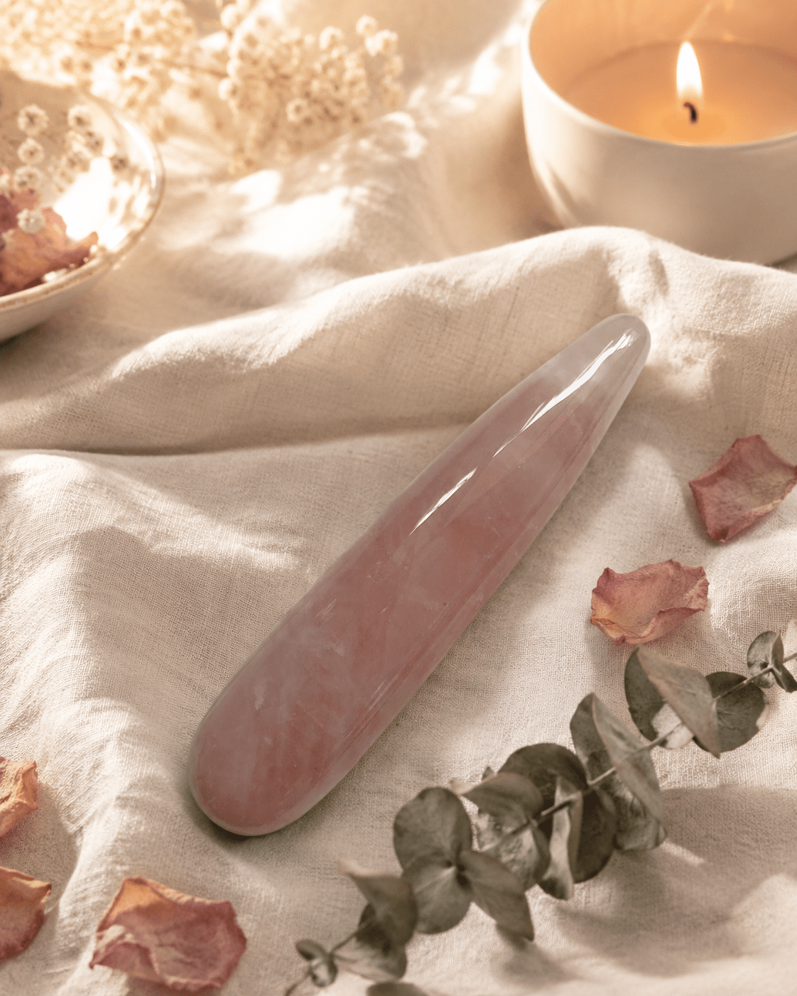 Love Stone Curve Crystal Wands - Yoni Wand