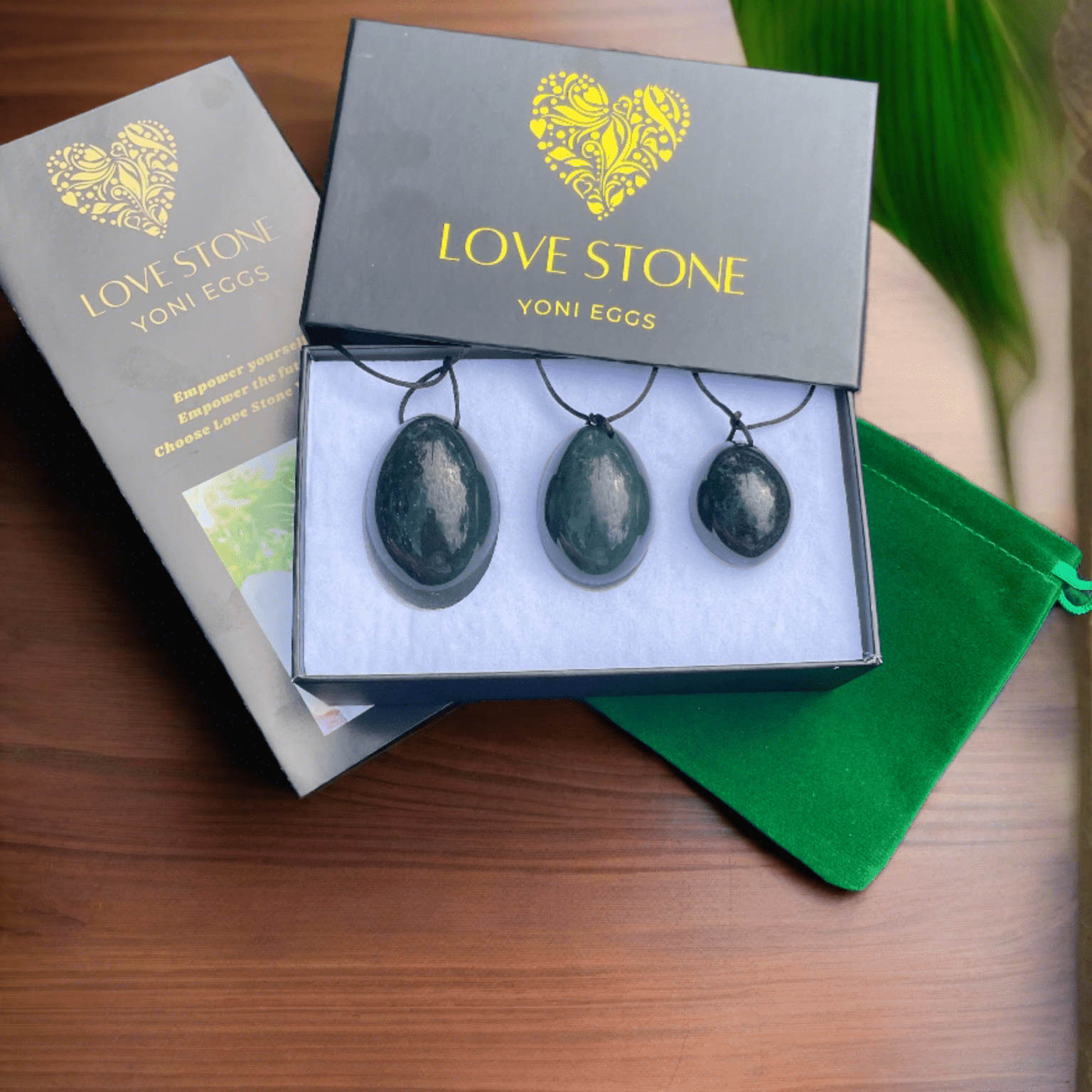 Love Stone Nephrite Jade Yoni Egg Set