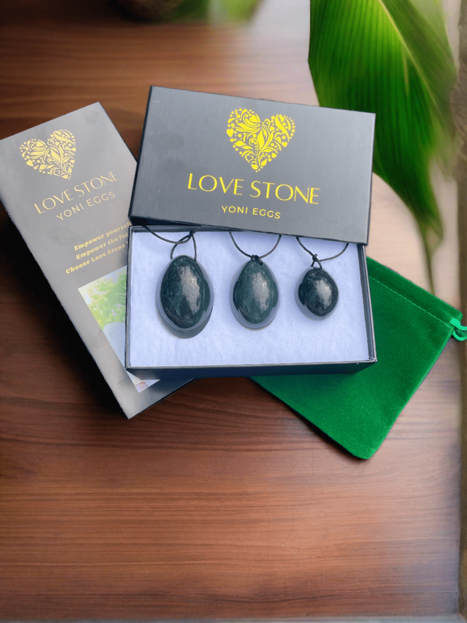 Love Stone Nephrite Jade Yoni Egg Set