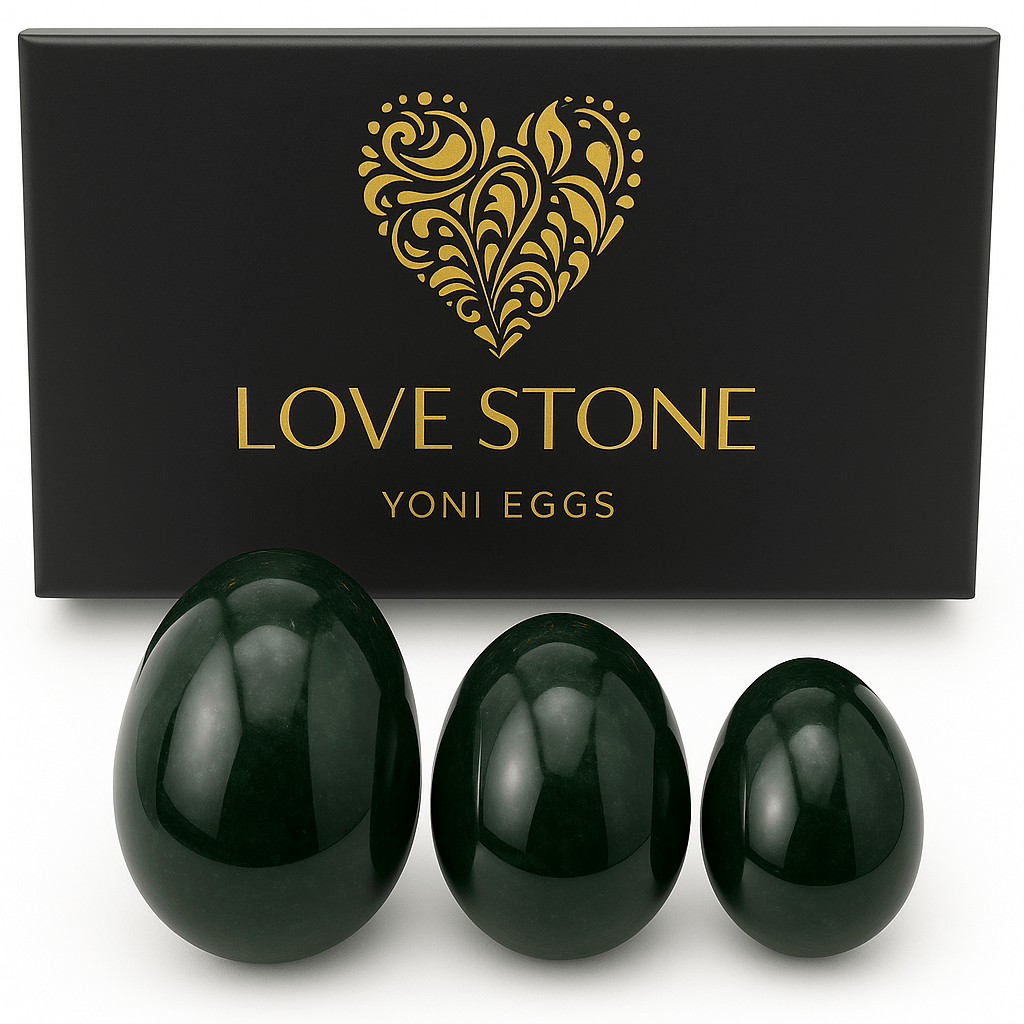 Love Stone Nephrite Jade Yoni Egg Set