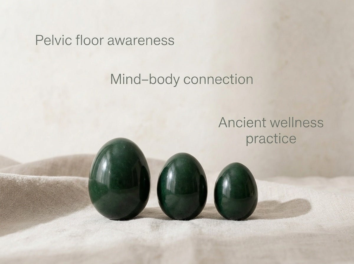 Love Stone Nephrite Jade Yoni Egg Set